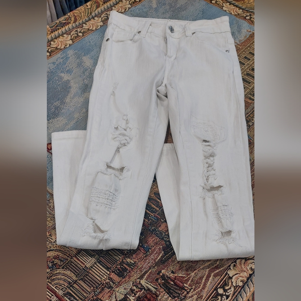 BAMBOO Women's Skinny Jeans - White